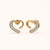 Minimal Open Heart Pave Studs