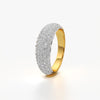 Wide Pave Domed Band Ring
