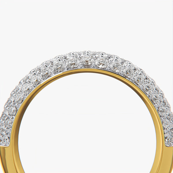 Wide Pave Domed Band Ring