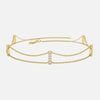 Double Chain Pave Bar Bracelet