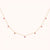 Pink Stone Drop Station Necklace
