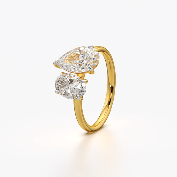 Pear & Oval Duo Ring