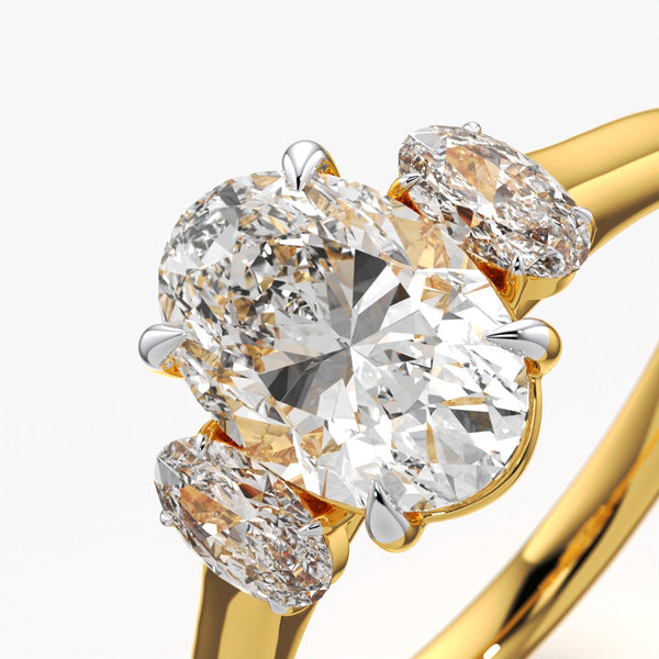 Oval Cut Trilogy Ring