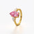 Pink Pear Trilogy Ring