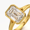 Emerald Cut Bezel Solitaire Ring