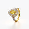Statement Yellow Pear Ring