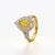Statement Yellow Pear Ring