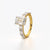 Emerald Cut Solitaire & Baguette Band Ring
