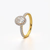 Sparkling Oval Halo Ring
