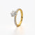 Classic Round Solitaire Pave Ring