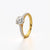 Round Pave Solitaire Ring