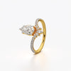 Pear & Marquise Crown Ring