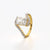 Emerald Cut Pave Bypass Ring
