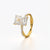 Radiant Solitaire Twisted Pave Ring