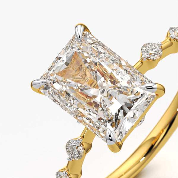 Radiant Solitaire Dainty Stone Ring