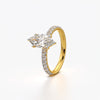 Marquise Pave Solitaire Ring