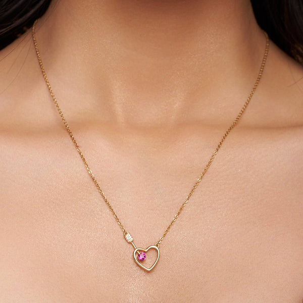 Cupid Arrow Heart Necklace
