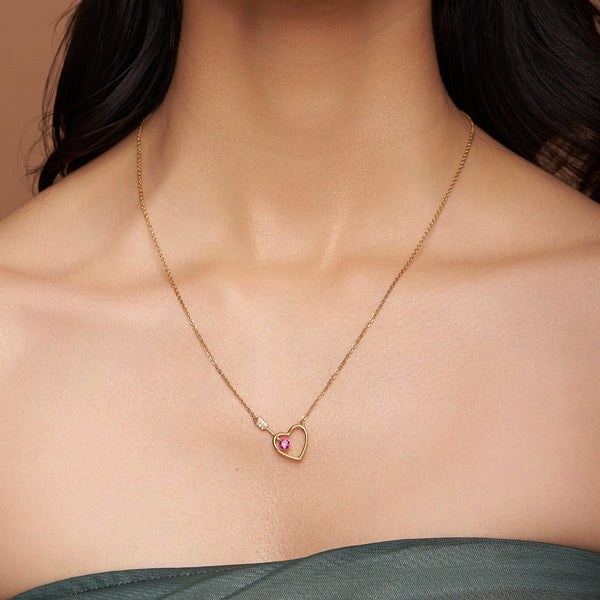 Cupid Arrow Heart Necklace