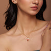 Crowned Red Heart Necklace
