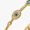 Pave Evil Eye Open Bangle