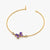 Purple Crystal Butterfly Bracelet