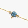 Blue Crystal Clover Bracelet