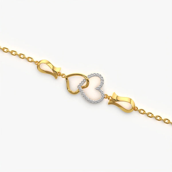 Interlocking Heart Tulip Bracelet