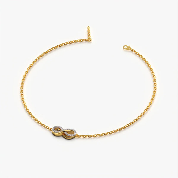 Pave Twisted Infinity Bracelet