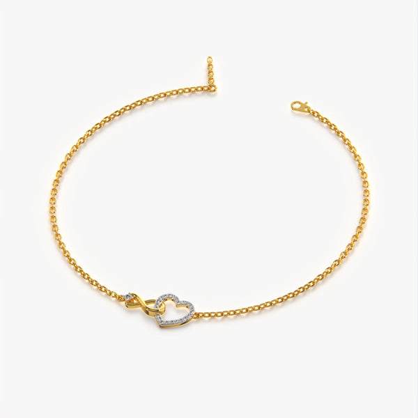 Infinity Heart Interlocking Bracelet