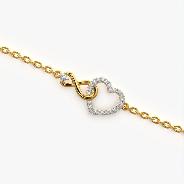 Infinity Heart Interlocking Bracelet