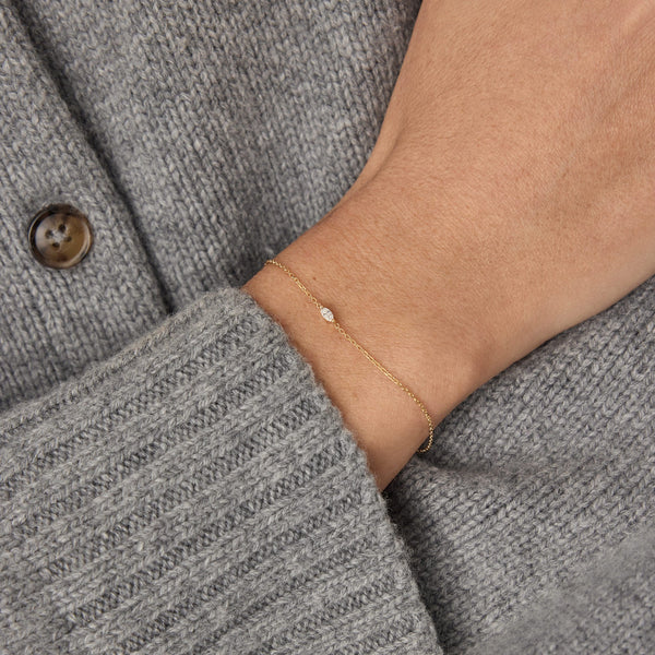 Dainty Marquise Solitaire Bracelet