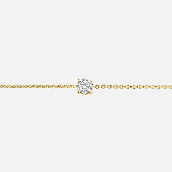 Dainty Solitaire Chain Bracelet