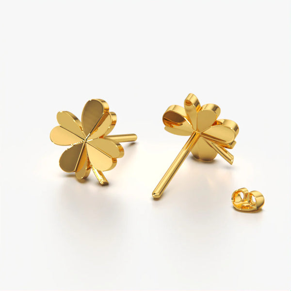 Four-Leaf Clover Studs