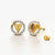Gold Vermeil Heart Halo Studs