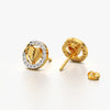 Gold Vermeil Heart Halo Studs