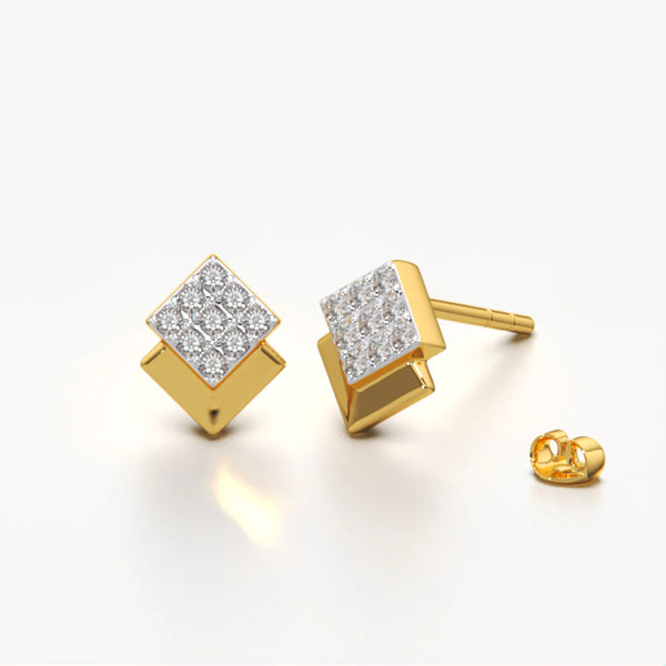 Layered Geometric Square Studs