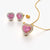 Romantic Pink Heart Halo Set