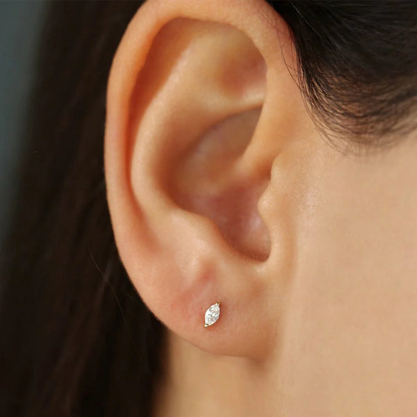 Minimal Marquise Solitaire Studs