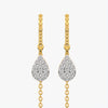 Crystal Teardrop Threader Earrings