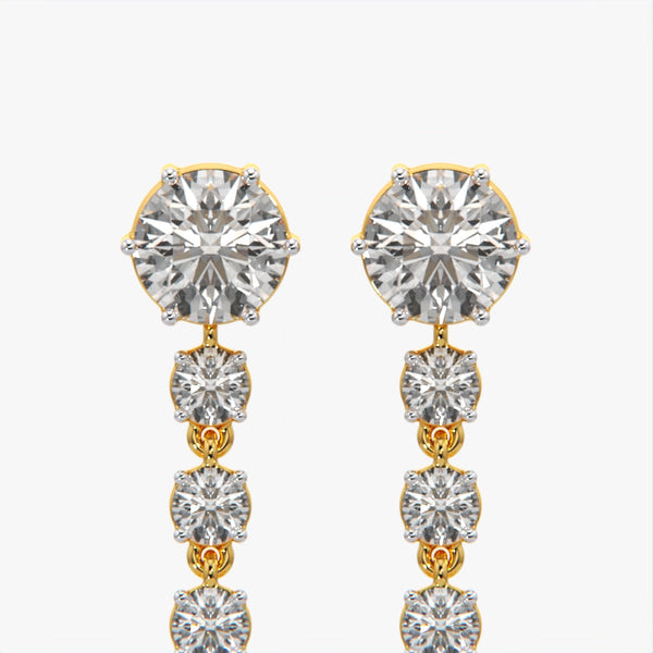 Linear Tennis Drop Earrings