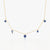 Blue Multi-Charm Station Necklace