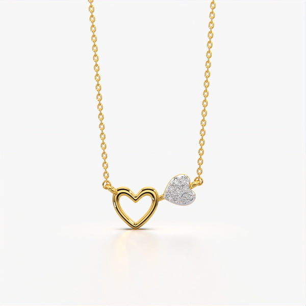 Connected Heart Duo Necklace