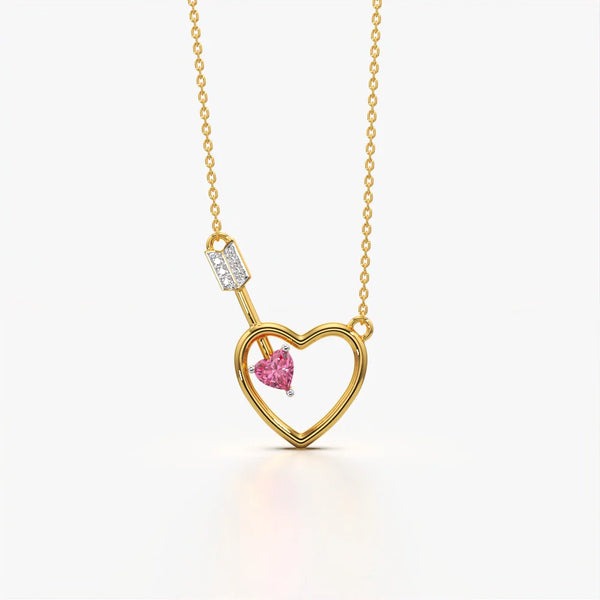 Cupid Arrow Heart Necklace