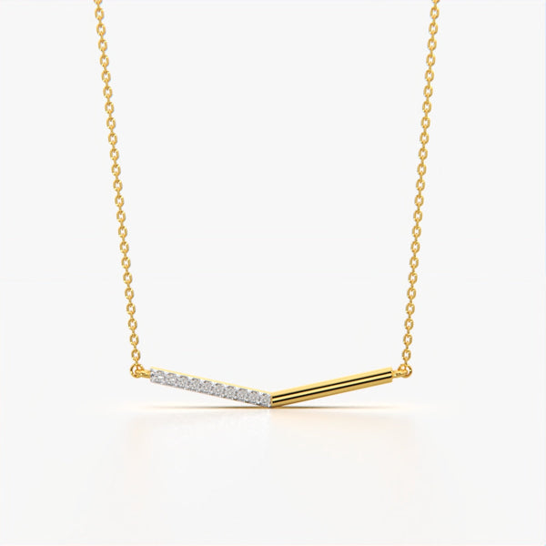 Sleek Asymmetric Bar Necklace
