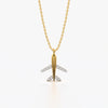 Sparkling Airplane Pendant Necklace