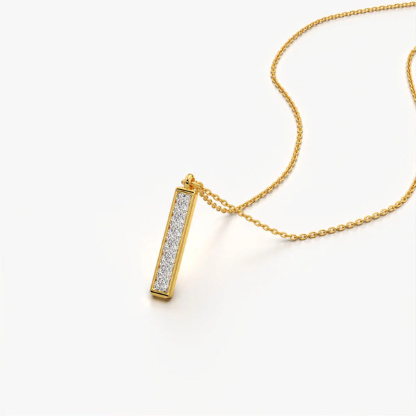 Sleek Pave Bar Pendant