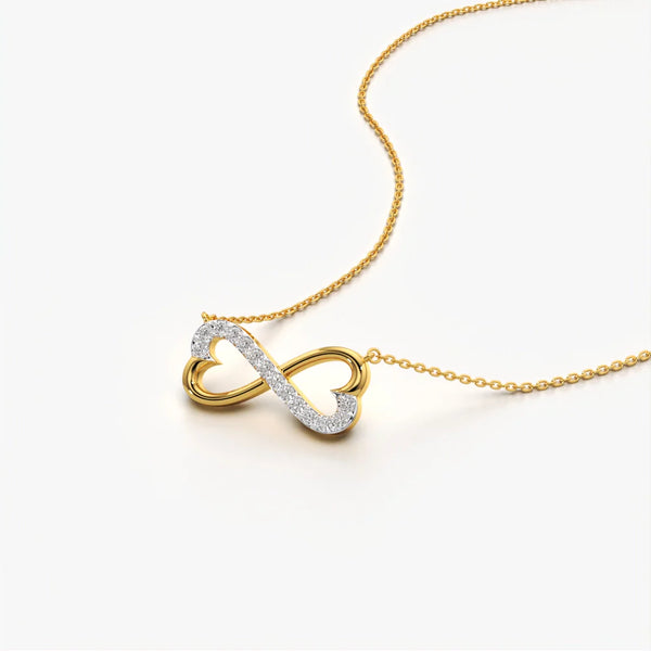 Infinity Heart Twist Necklace