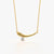 Elegant Curve Drop Solitaire Necklace