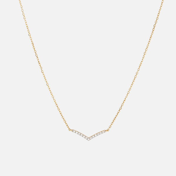 Sleek Pave Chevron Necklace