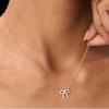 Sparkling Ribbon Bow Necklace